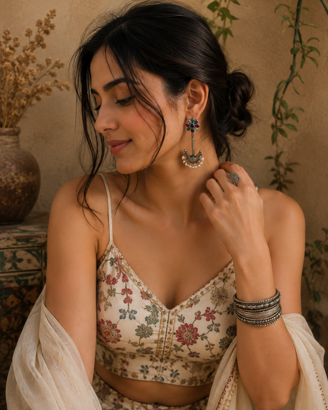 Boho Bloom Jhumkas