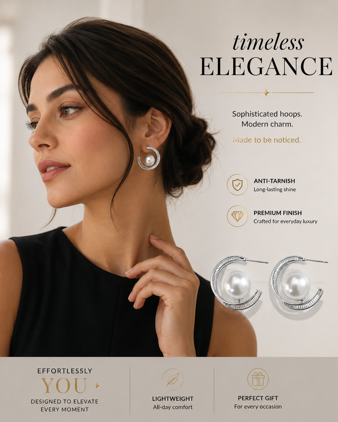 Orbit Pearl Studs