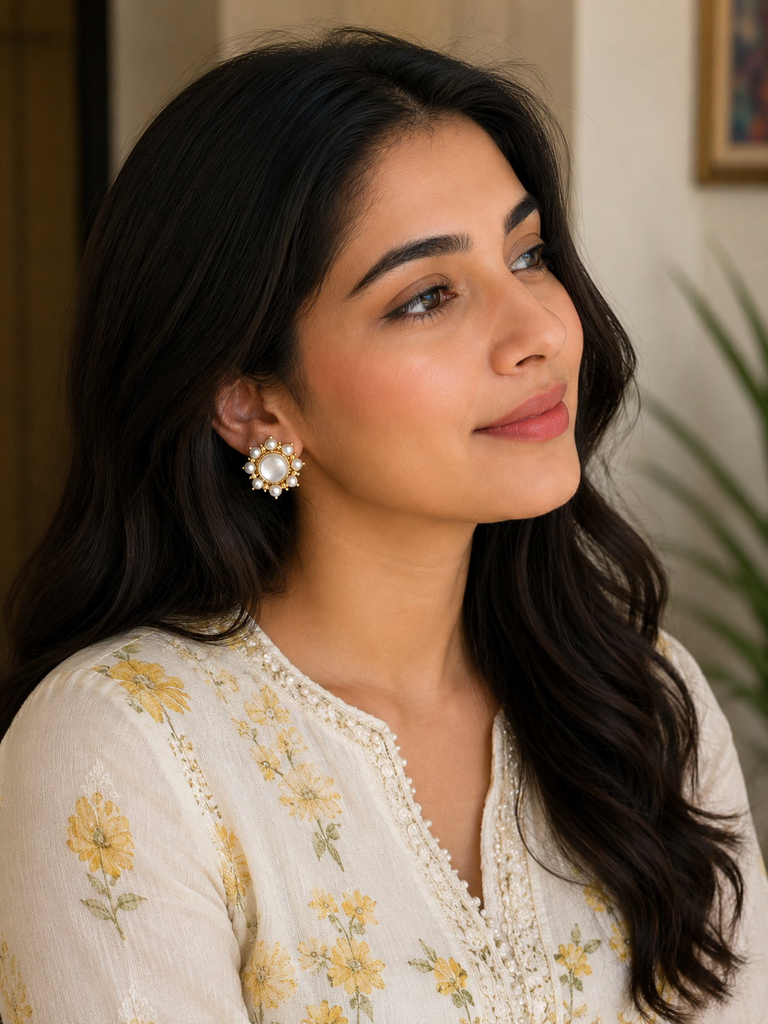 Pearl Halo Studs