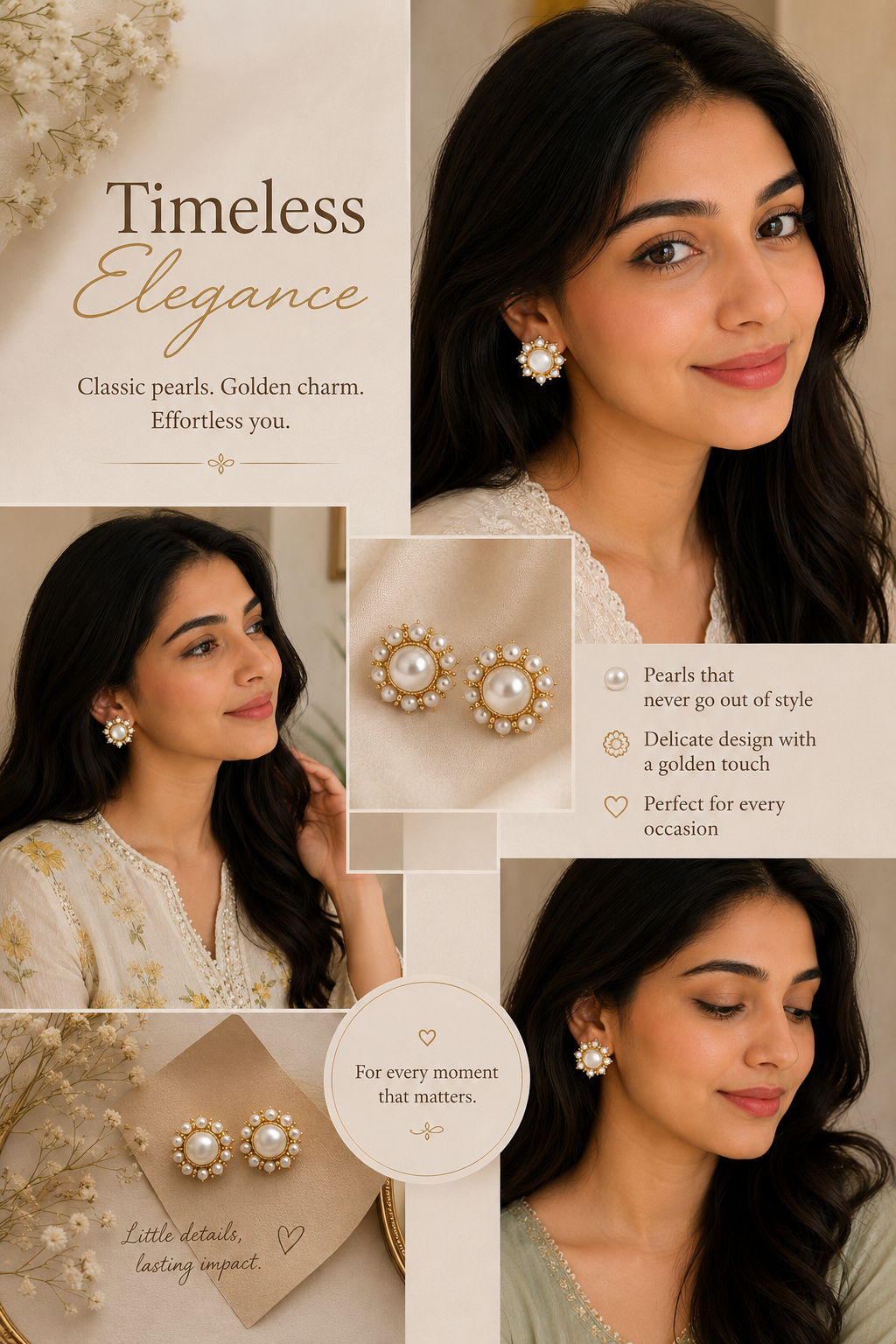 Pearl Halo Studs