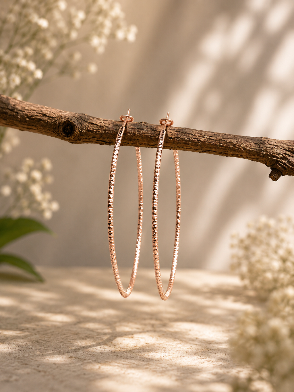 9 Pair Round Textured Hoop & Stud Collection