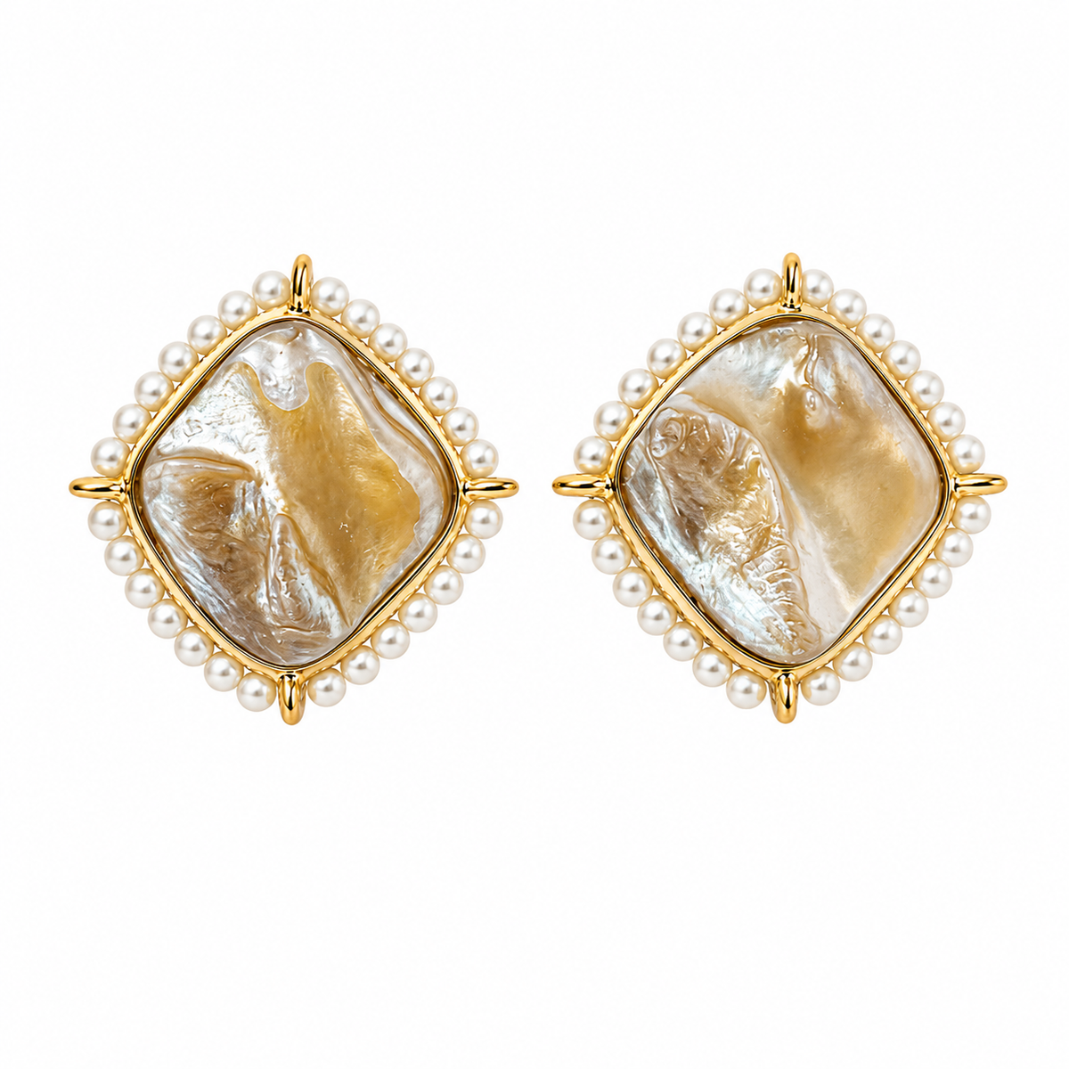 Framed Pearl Studs