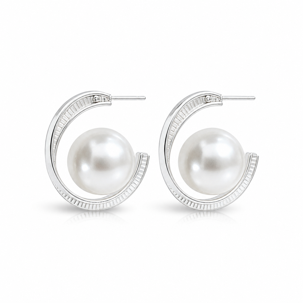Orbit Pearl Studs