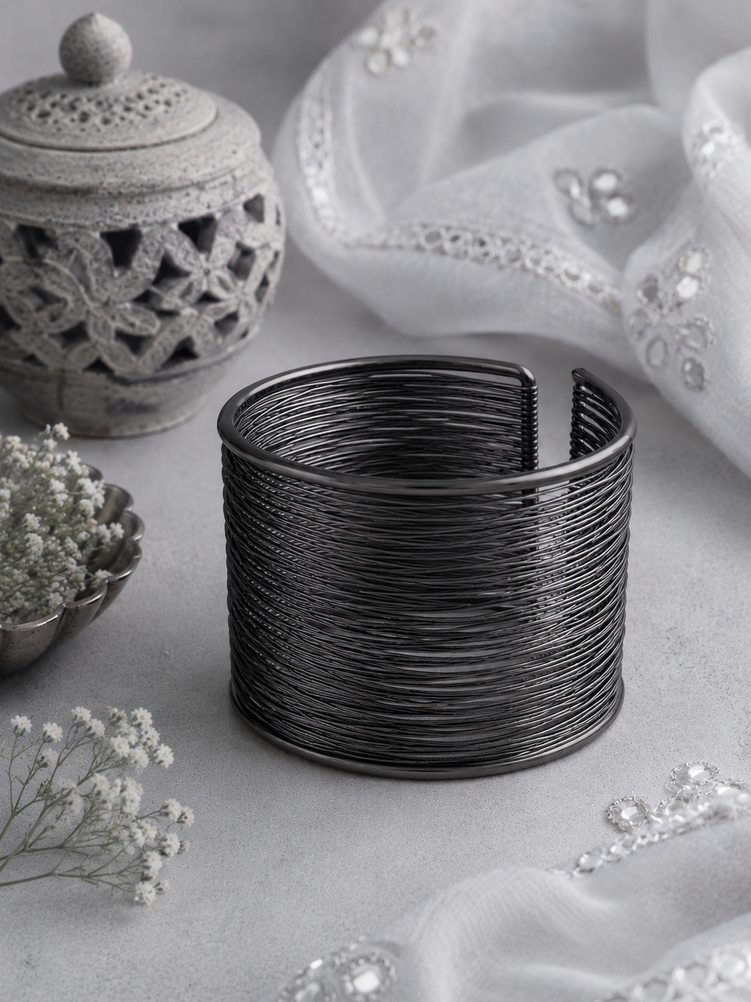 Leher Cuff: Adjustable Wired Cuff Bangle
