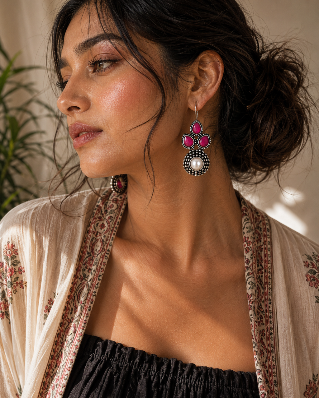 Vintage Bloom Gemstone Drops