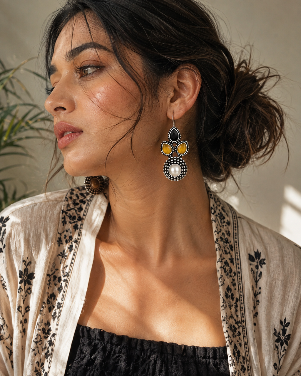 Vintage Bloom Gemstone Drops