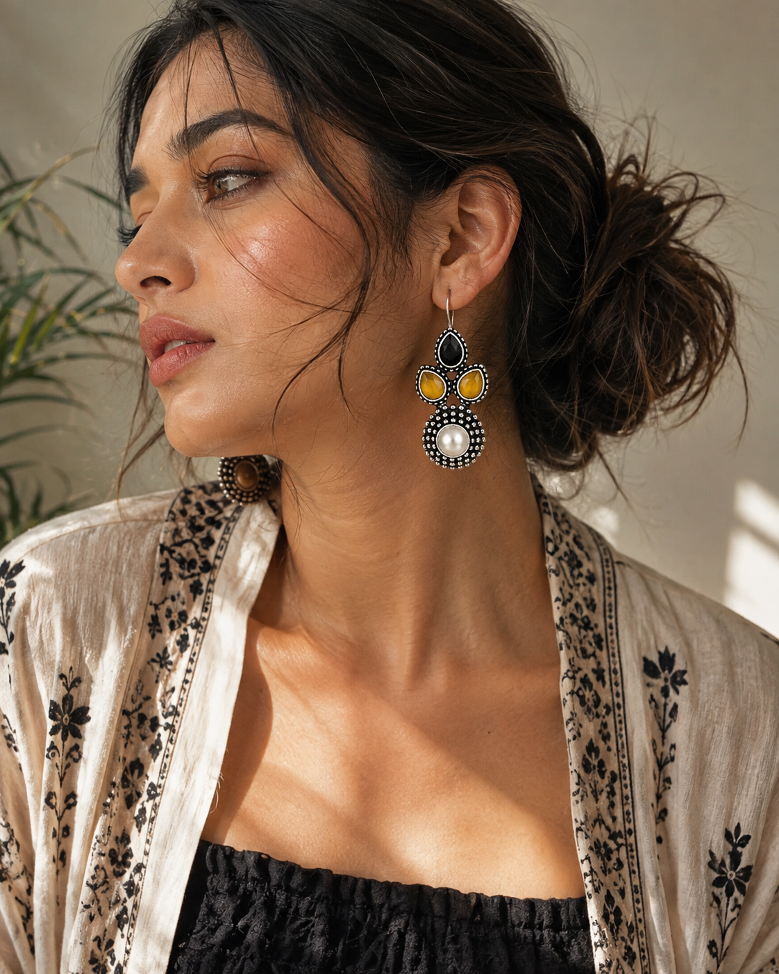 Vintage Bloom Gemstone Drops