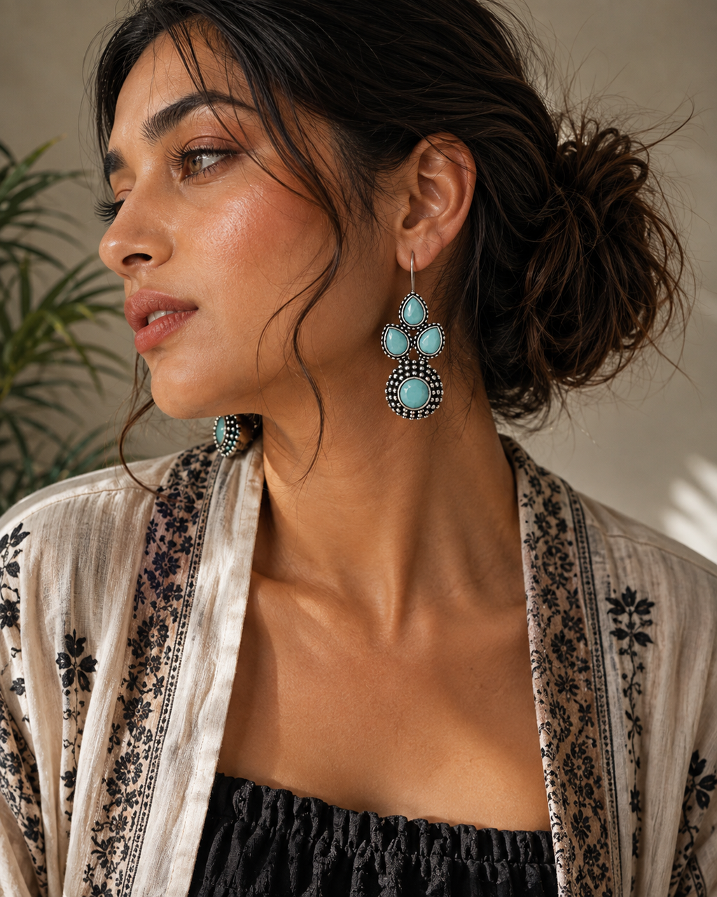Vintage Bloom Gemstone Drops
