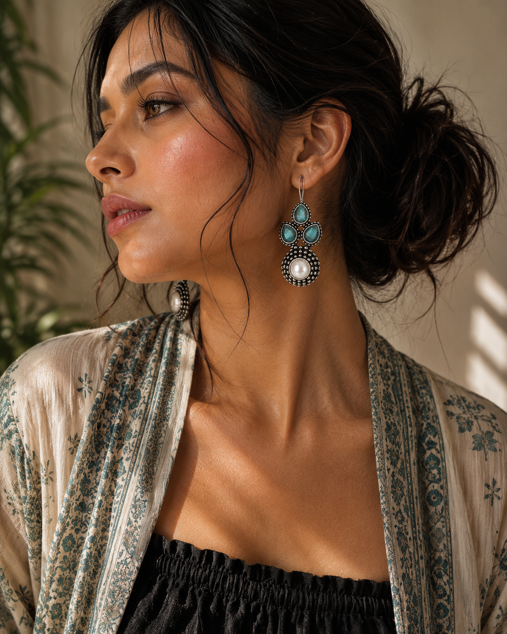 Vintage Bloom Gemstone Drops