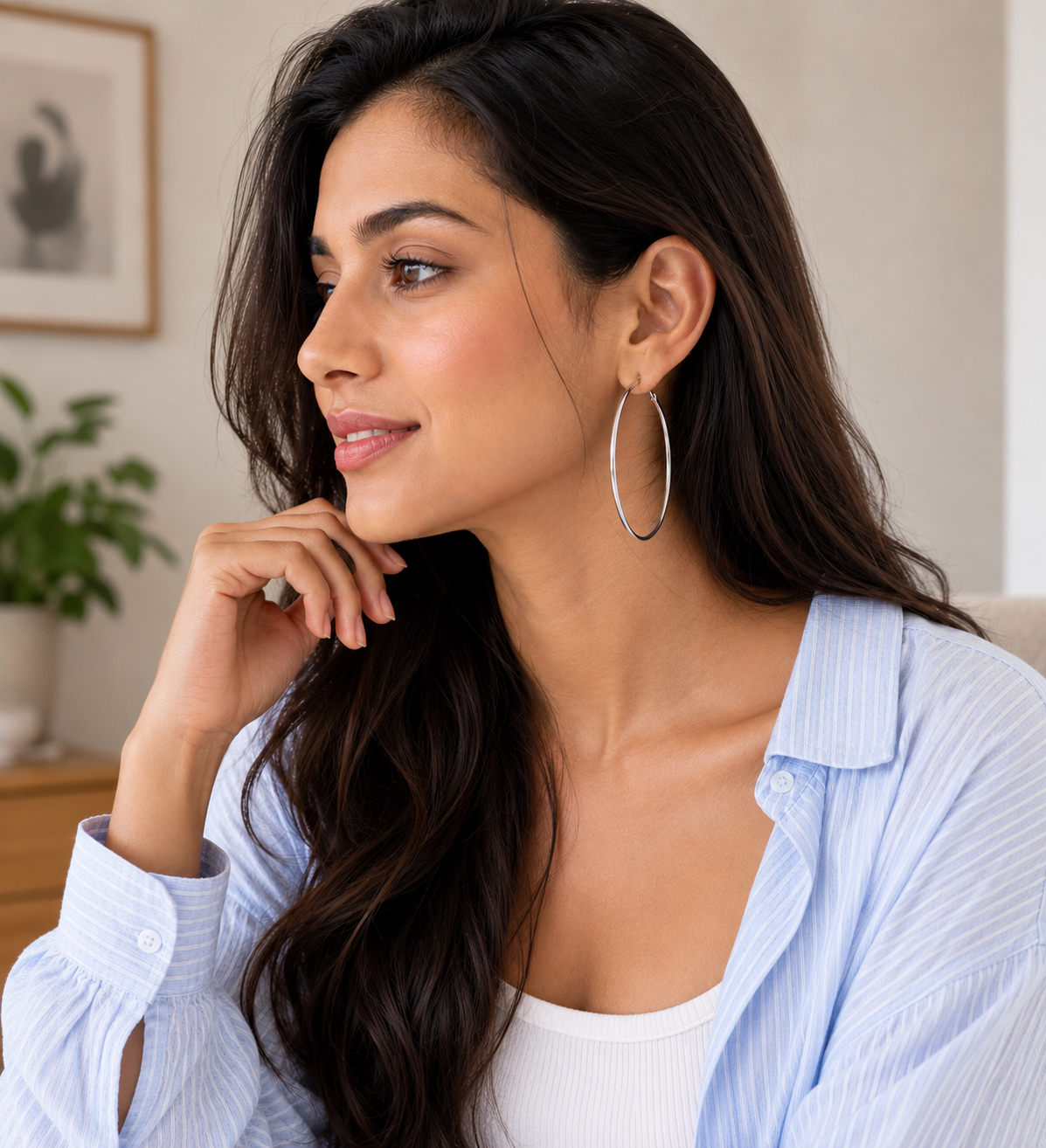 9 Pair Round Hoop & Stud Collection