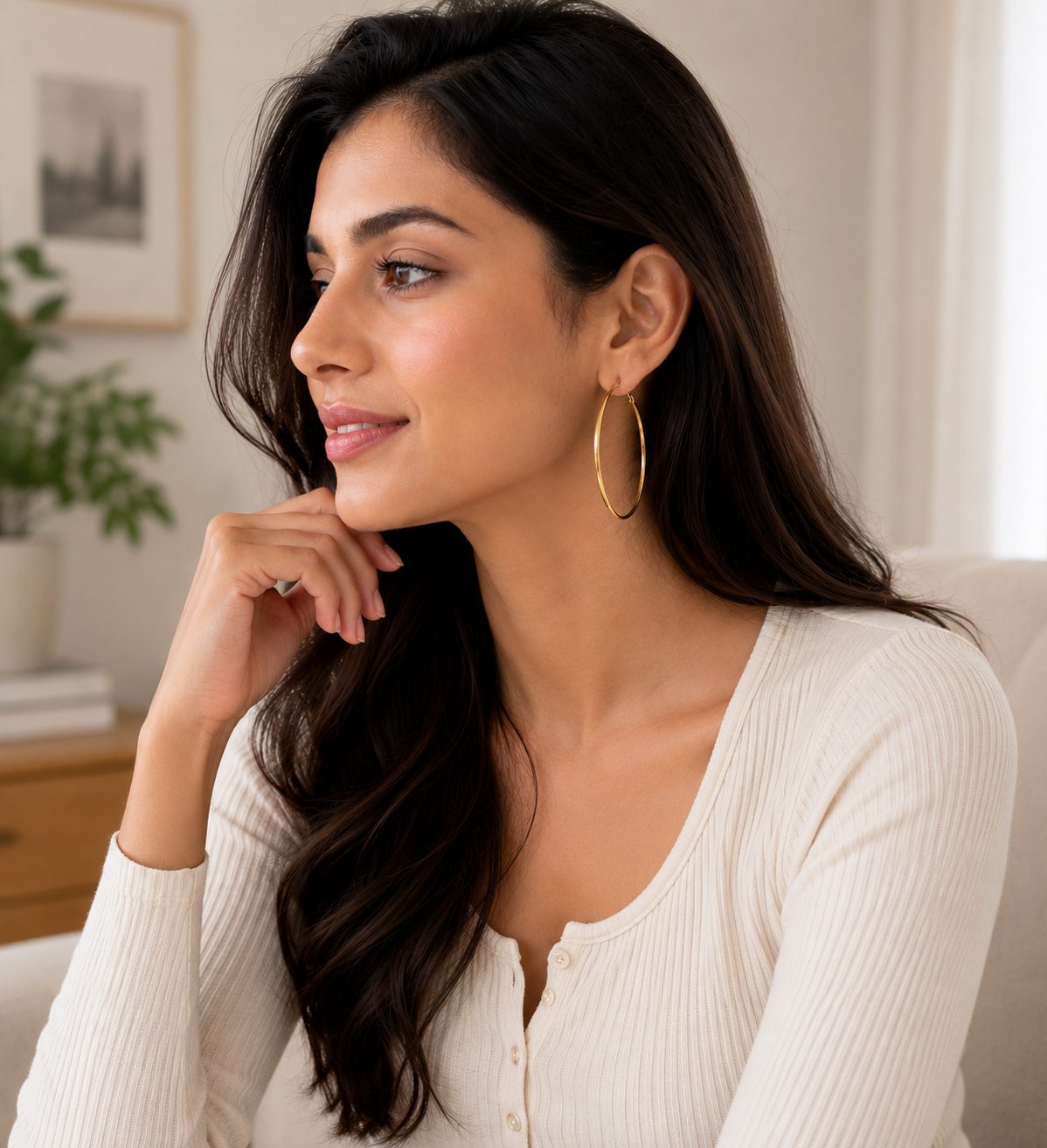 9 Pair Round Hoop & Stud Collection