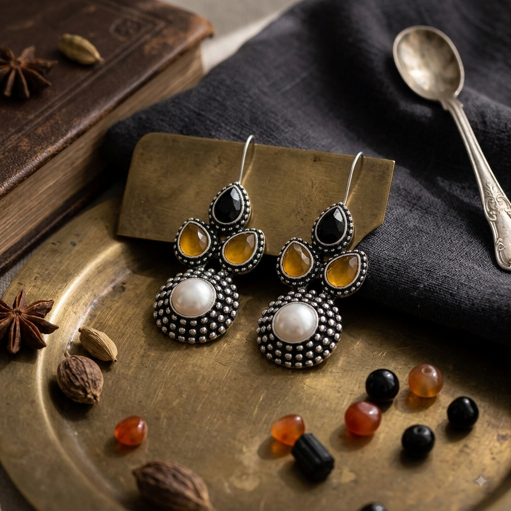 Vintage Bloom Gemstone Drops