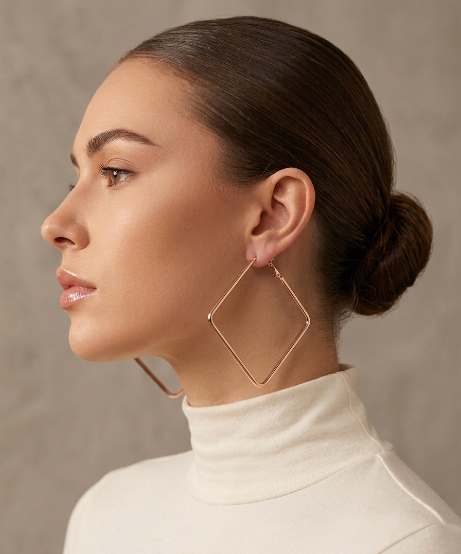 Square Frame Hoops (Set of 3)