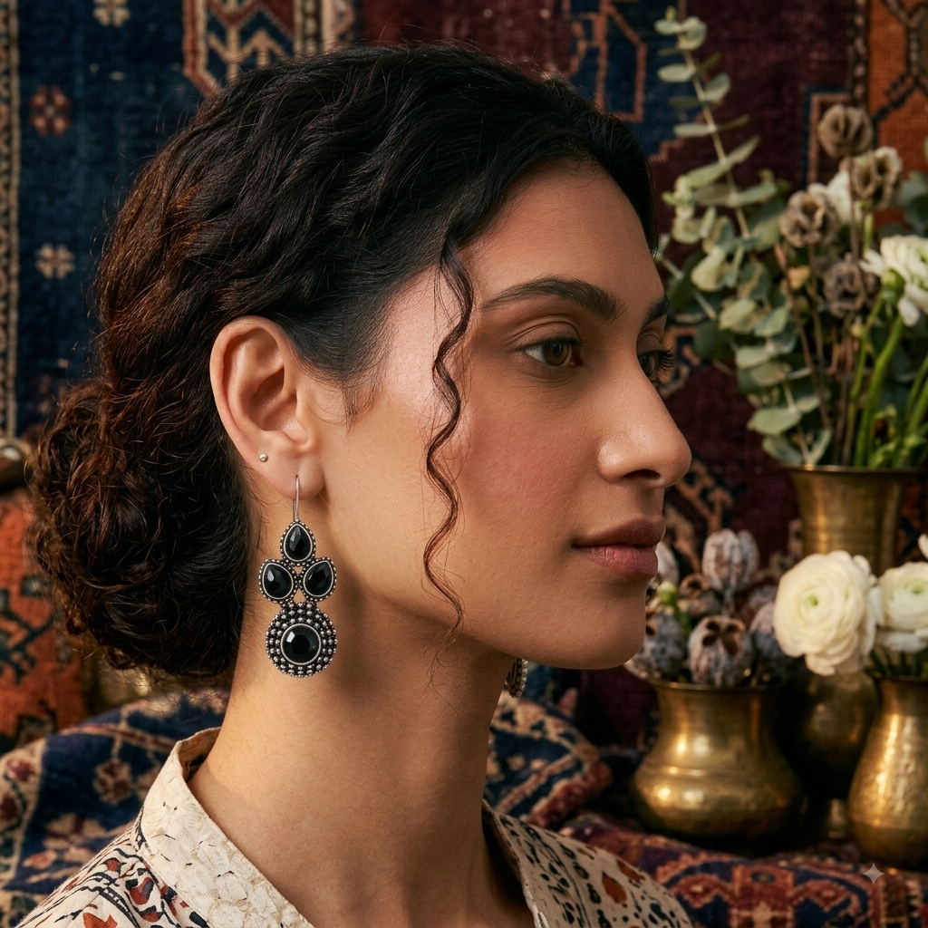 Vintage Bloom Gemstone Drops