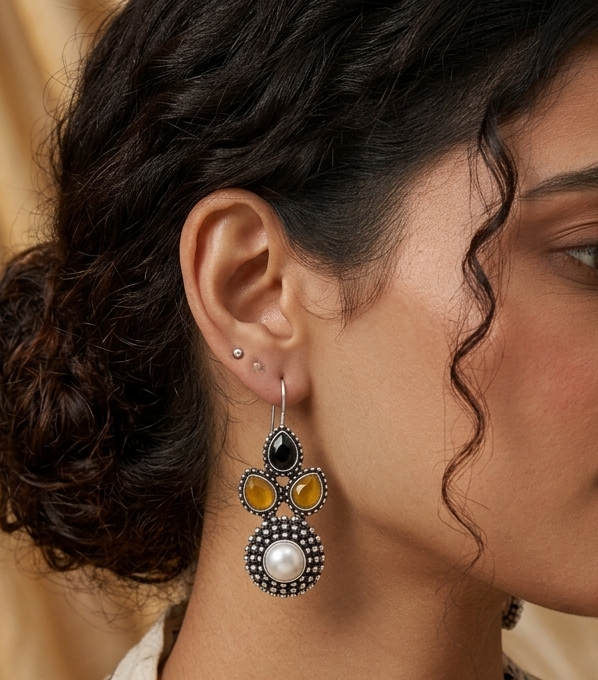 Vintage Bloom Gemstone Drops