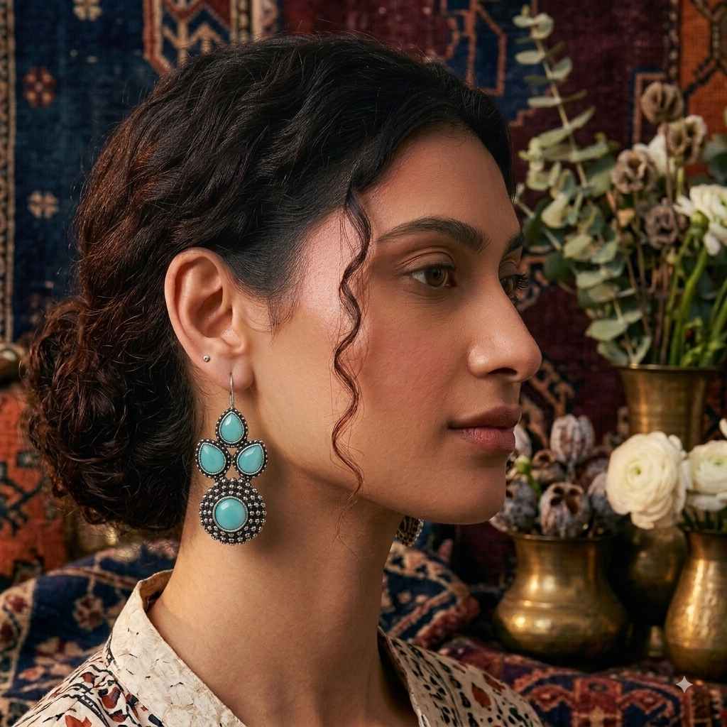 Vintage Bloom Gemstone Drops