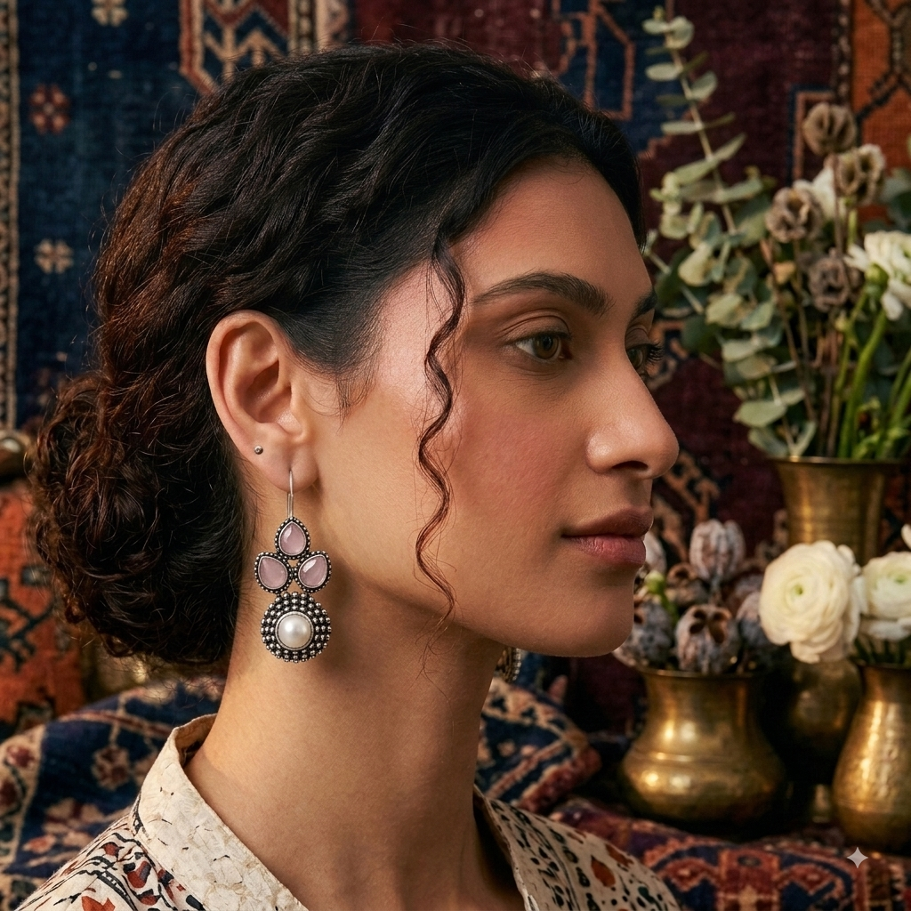 Vintage Bloom Gemstone Drops