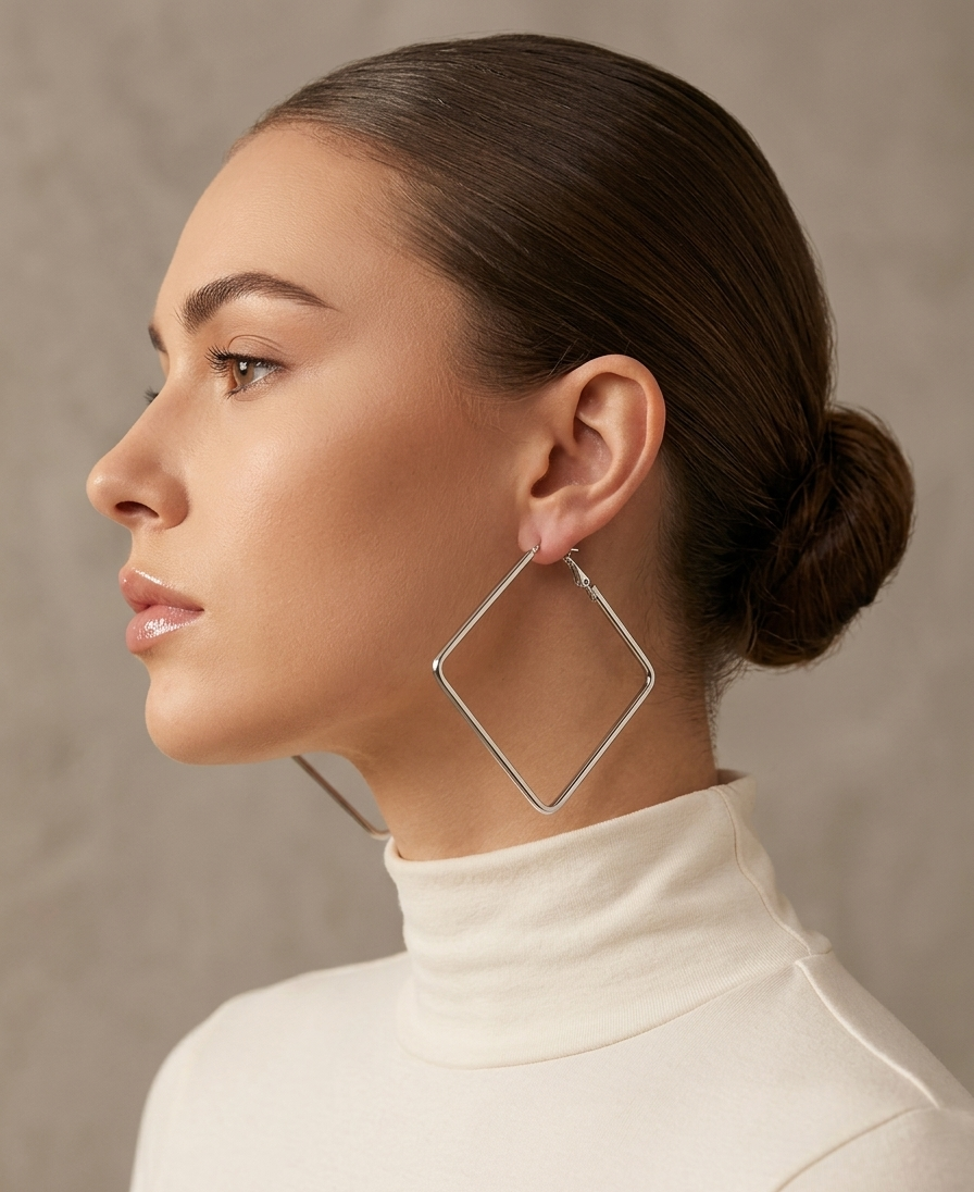 Square Frame Hoops (Set of 3)