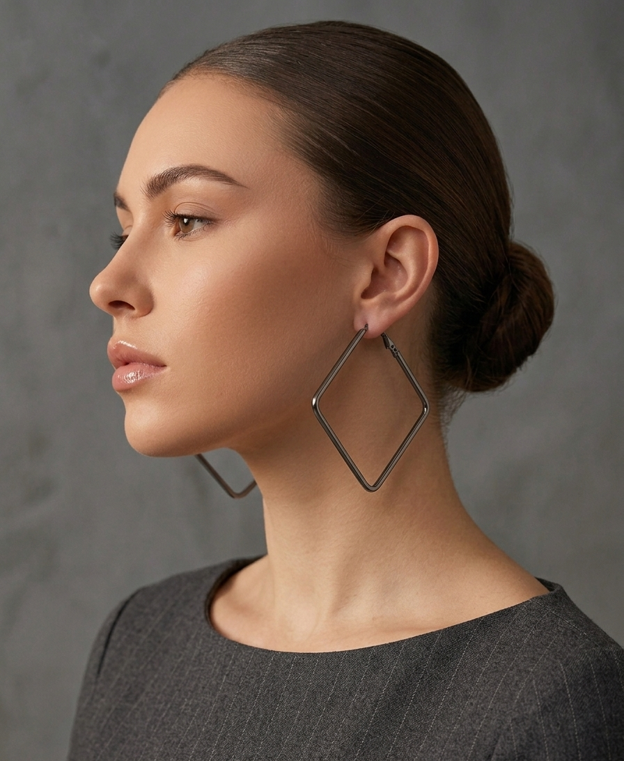 Square Frame Hoops (Set of 3)
