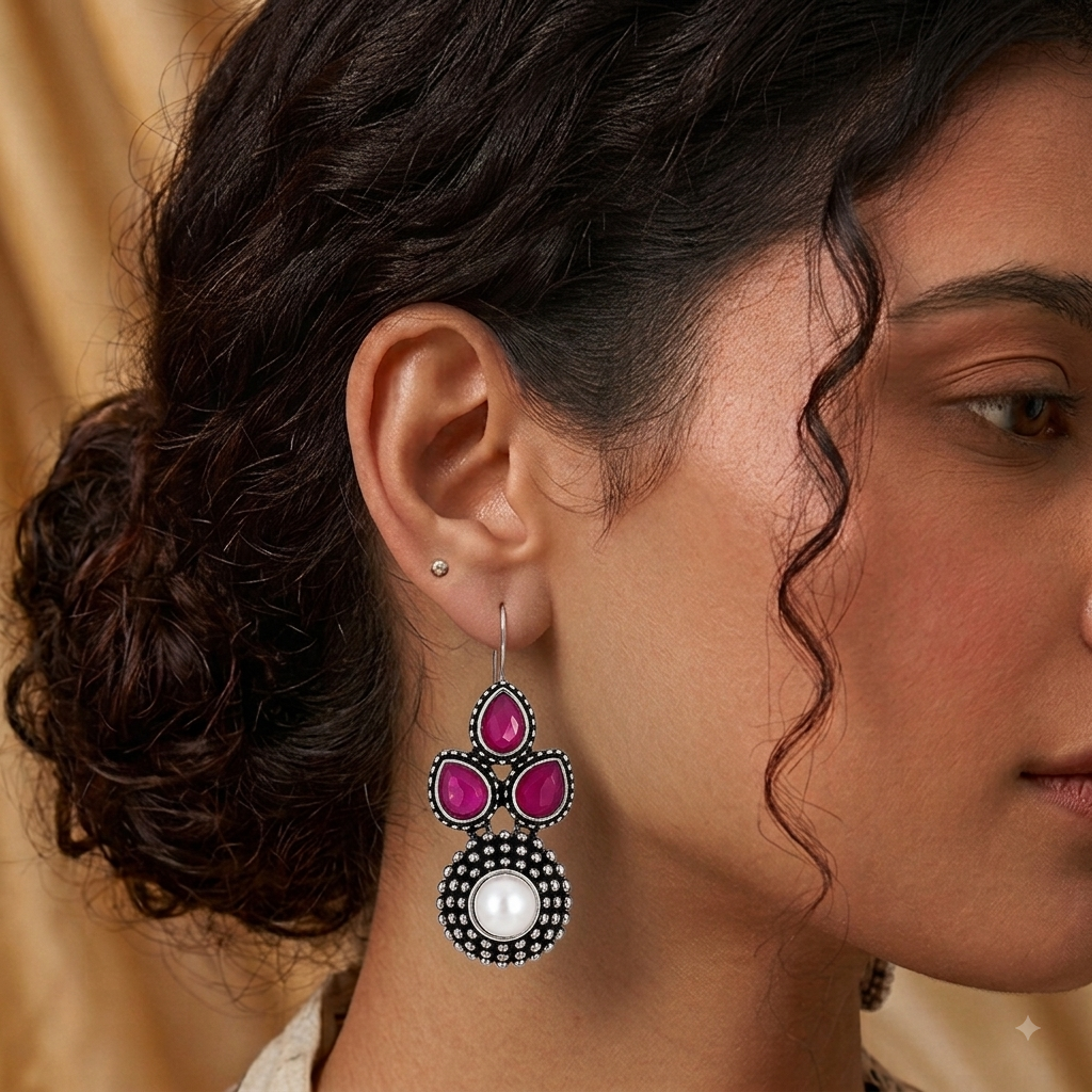 Vintage Bloom Gemstone Drops