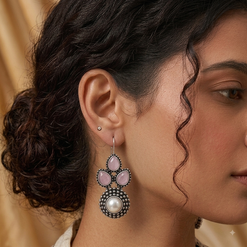 Vintage Bloom Gemstone Drops