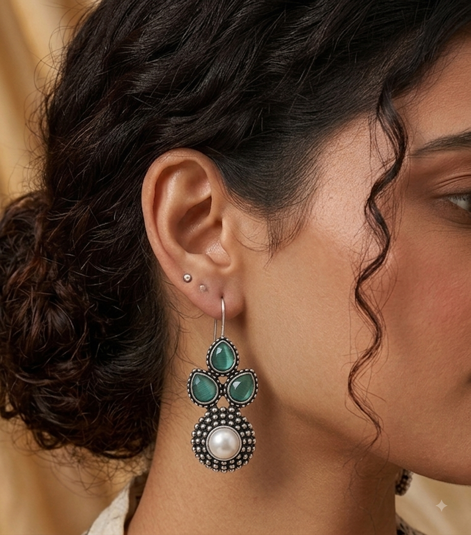 Vintage Bloom Gemstone Drops