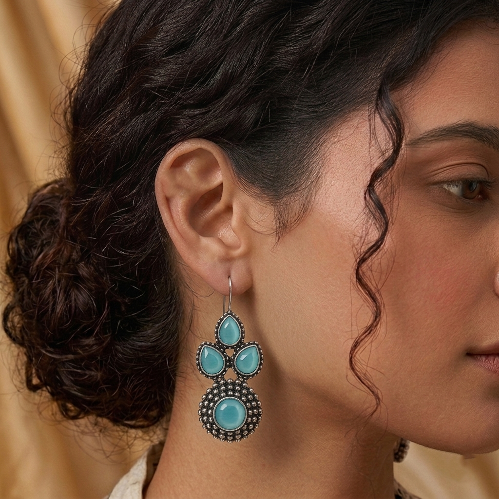 Vintage Bloom Gemstone Drops