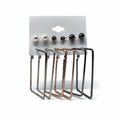6 Pair Frame Hoops & Studs Set