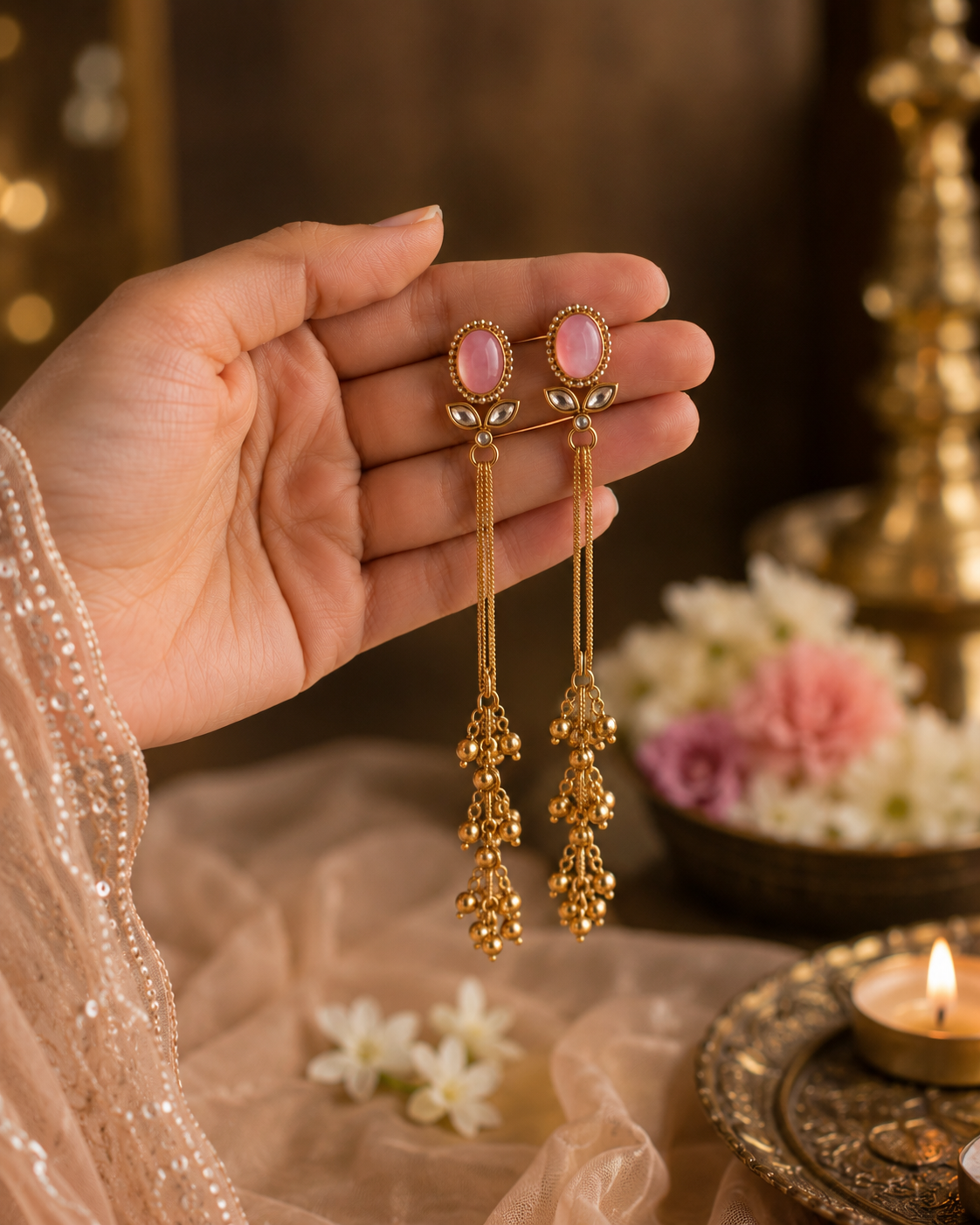 Heer – Long Kashmiri Jhumka Earrings