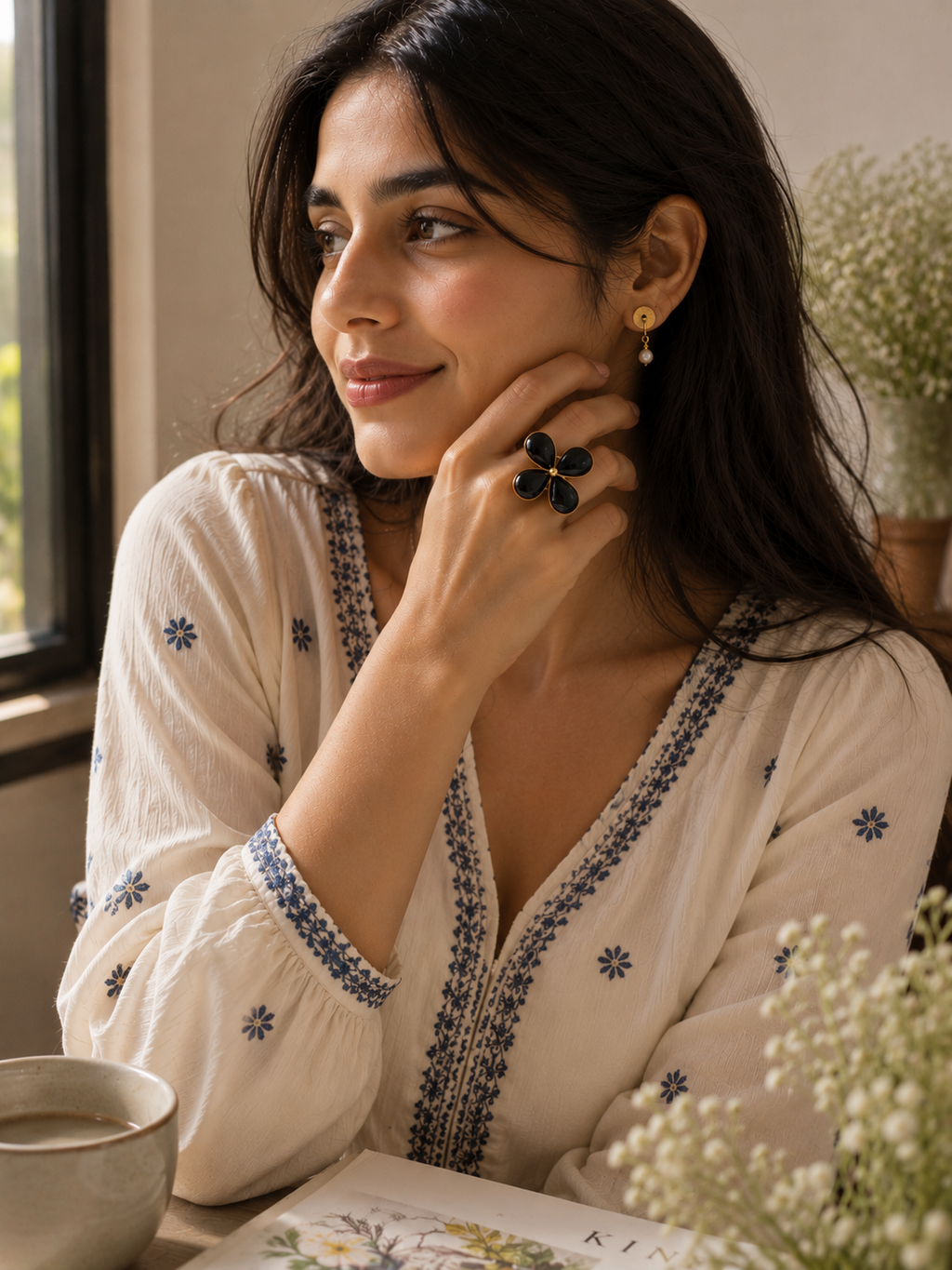 Statement black ring