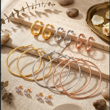 9 Pair Round Hoop & Stud Collection