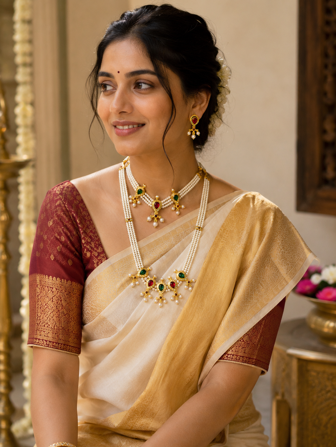 long pearl haar